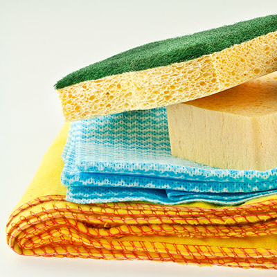sponges and rags